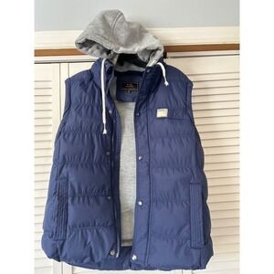 Scotch and Soda Amsteadan Men's Puffer Vest w/Hood Full Zip Blue Outerwear XL‎